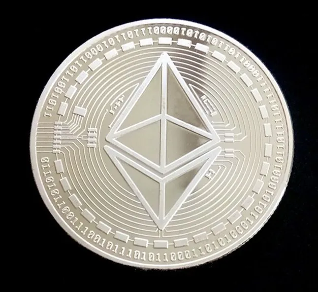 Золото/посеребренные эфириума монета памятная арт Коллекция подарков