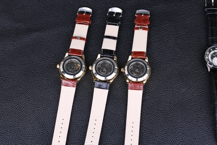 Часы мужские механические с автоподзаводом и кожаным ремешком|strap brand|strap strapstrap