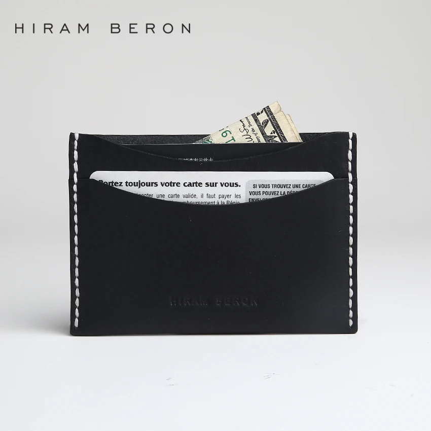Hiram Beron кожаный держатель для карт унисекс бесплатная доставка Мини Кошелек на