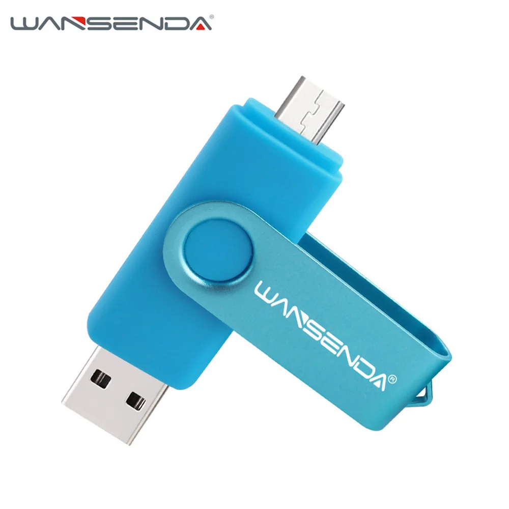 WANSENDA USB флешка 2 в 1 OTG флешки 128 Гб 64 ГБ 32 16 8 4 usb 0 micro Memory stick Android телефон ручка