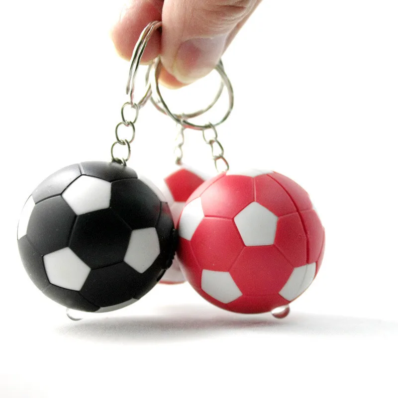 1pc Party Favors and Gifts LED Lights Football Soccer Traffic Light Keychain Key Ring Personalized Gift Souvenir|Сувениры для