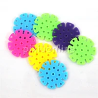10pcslot j651b 5colors round multi hole plastic sheets middle hole diameter 1 9mm free shipping russia