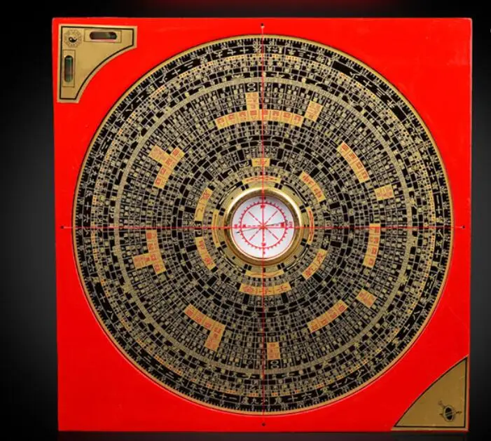 

Compass Geomantic 8inch high precision pure copper professional ternary triad Gossip compass compass is carried blocked
