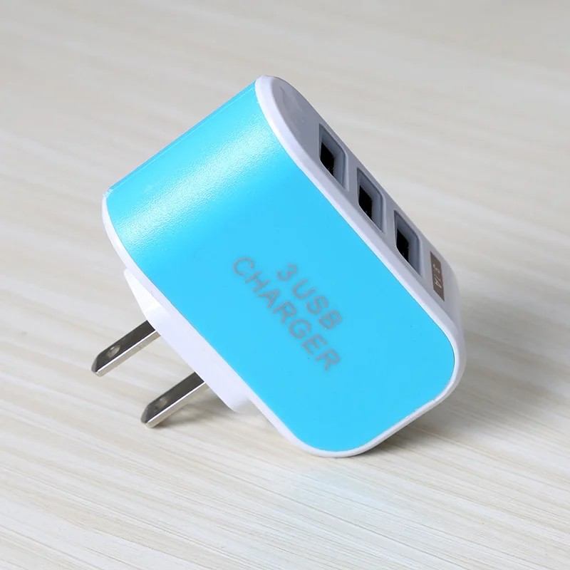 3USB яркая зарядка для мобильного телефона универсальное зарядное устройство
