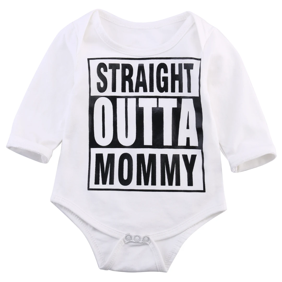 Emmababy 2019 Летняя распродажа ползунки девочка младенец мальчиков Straight Outta мама с