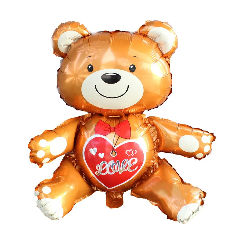 

10pcs 3D Bear Love Foil Balloons Classic Toys Globos Helium Balloons Birthday Balls Wedding Decorations Inflatable Party Toys