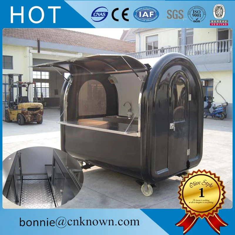 Высокое качество 4 маленькие колеса еда трейлер Мобильная тележка Фаст Фуд