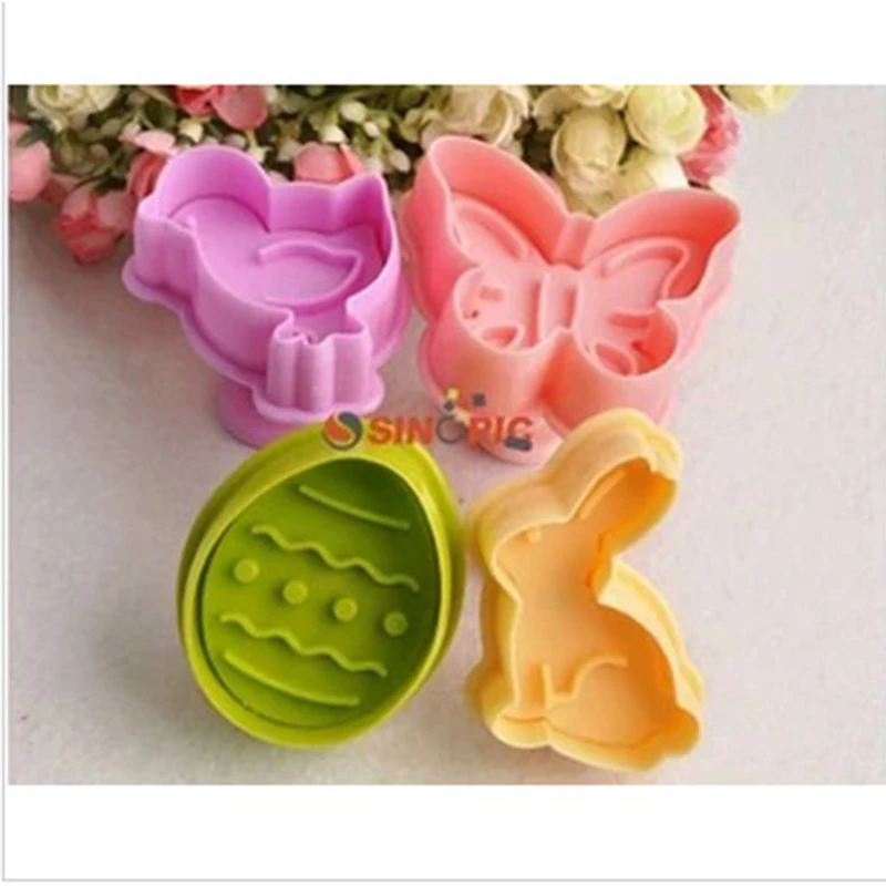 4 шт./компл. Пасхальный помадка торт/печенье/Бисквит резак Весна корпус для