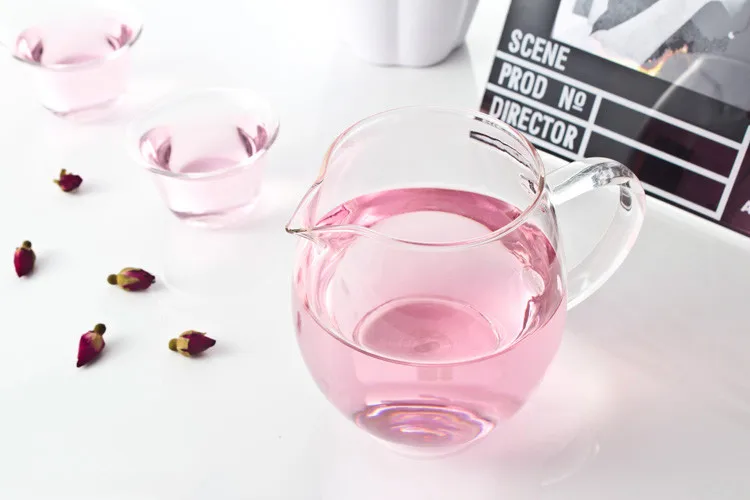 Прозрачная термостойкая стеклянная чашка высокой емкости 1 шт. утолщенная чайная