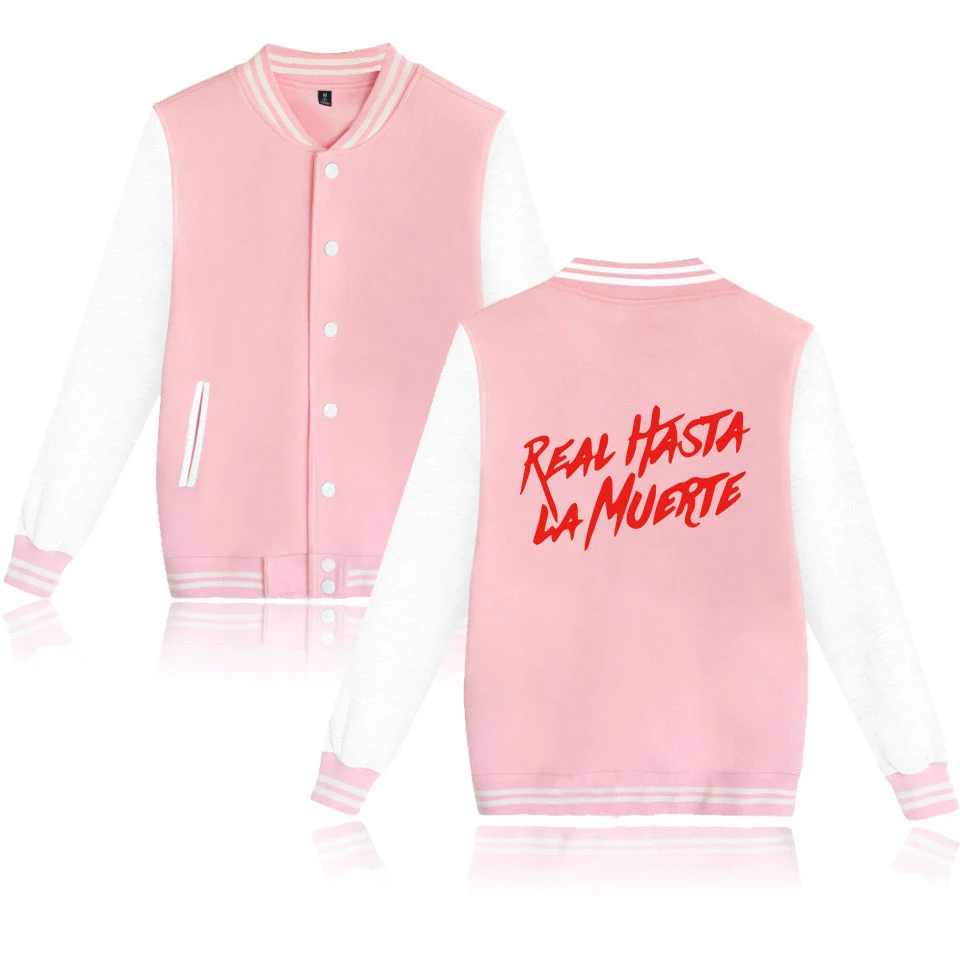 

Real hasta la muerte 2019 Korean The New autumn Baseball jacket Fashion Casual Loose jacket Hip Hop College style Long Sleeve