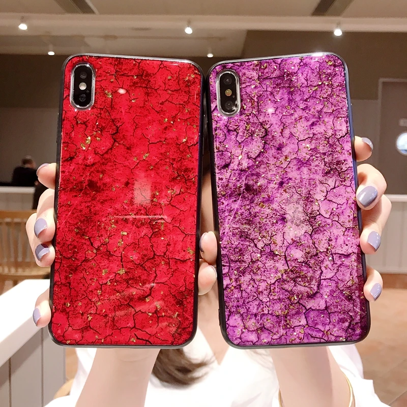 Для Xiaomi Redmi 7 Pro роскошные чехлы для телефонов Золотая фольга блестящая мраморная
