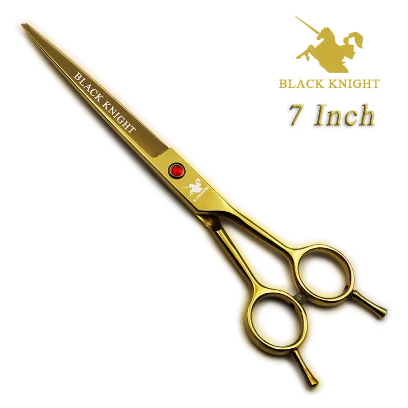 

BLACK KNIGHT Professional 7 inch pet scissors Hairdressing Barber hair Cutting shears salon Golden style