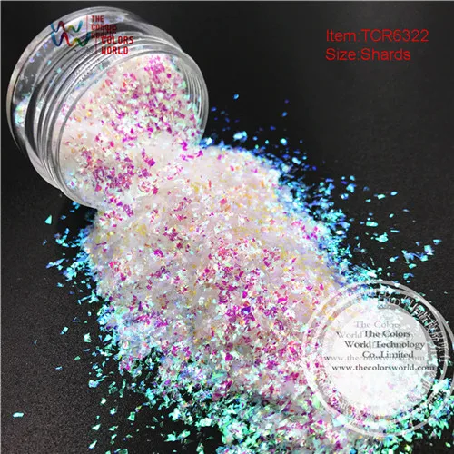 TCR6322 Shards 200g TCT-052, Рождественская, Снежная серия, 12 видов, белый цвет, глайтер, блестки для украшения ногтей, краска для тела, сделай сам, украшение - Цвет: TCR6322 Shards 200g