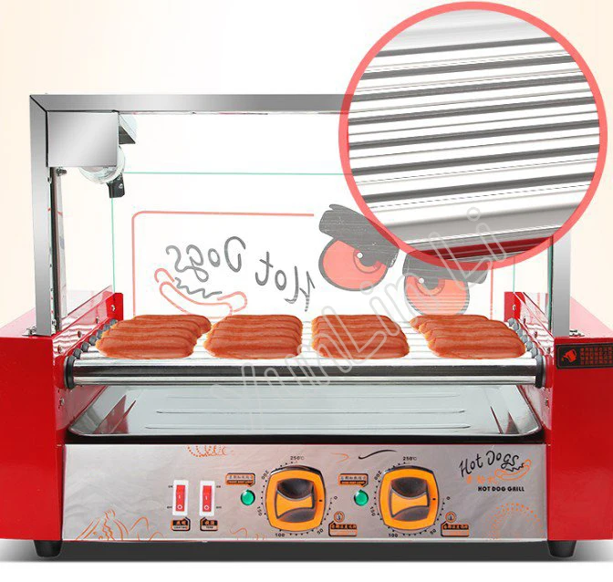 Electric Sausage Baking Machine Commercial Sausage Maker Automatic Mini Dual Control Temperature WY-007