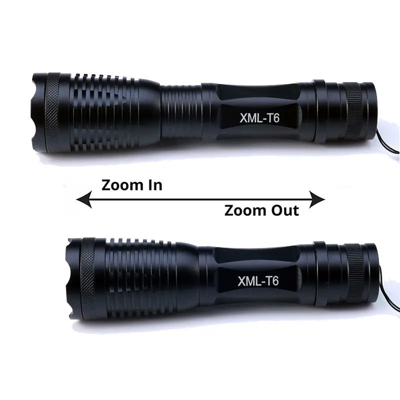 XM-L LED Flashlight 6000LM 10000LM Super Bright Torch Light with 18650 Battery Add Charger Zoomable Emergency Flash Up | Лампы и