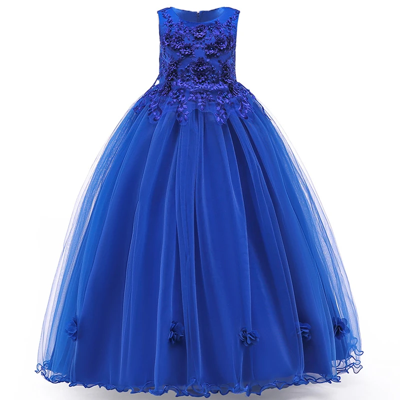 New Flower Girls Dress 2020 Summer Wedding Pearl Party Kids Dresses For Princess Children Clothing Christmas Costume | Детская одежда и