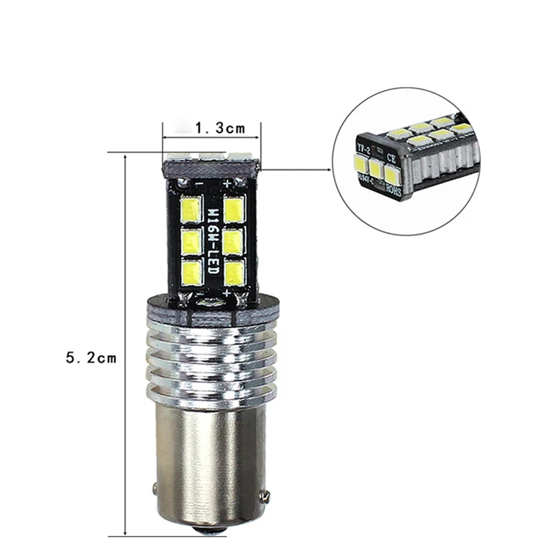 2 шт. Автомобильные светодиодные лампы Canbus 1156 BA15S P21W 2835SMD 15|daytime running lights|drl daytime
