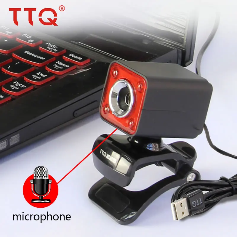 TTQ оригинальные веб-камеры светодиодный светильник веб-камера USB микрофон для ПК ноутбук видео Ночной светильник s для компьютера высокого качества 640*480