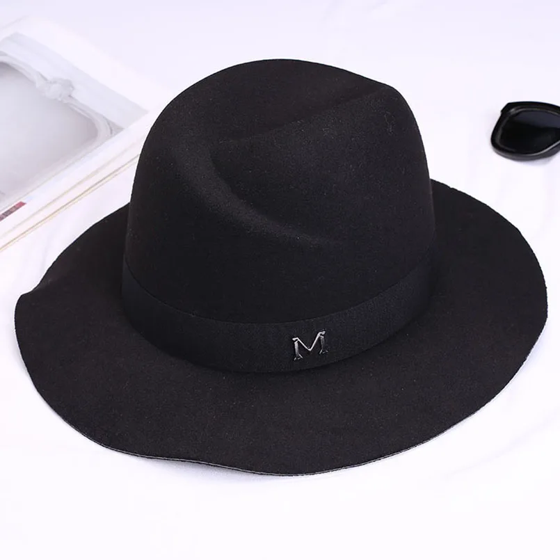 2019 Новая Мода Шерсть Женская однотонная Fedora высокое качество Structued шерстяные