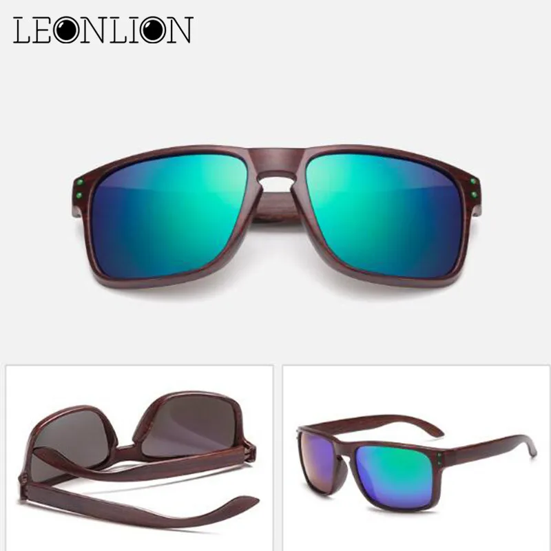 Солнцезащитные очки LeonLion с имитацией под дерево женские брендовые дизайнерские