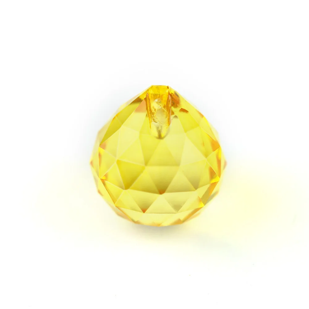 topaz Стеклянные люстры 15 мм/20 мм/30 мм/40 мм, 10 шт./лот, витражные люстры, хрустальные граненые шары, настольная лампа, аксессуары - Цвет: topaz