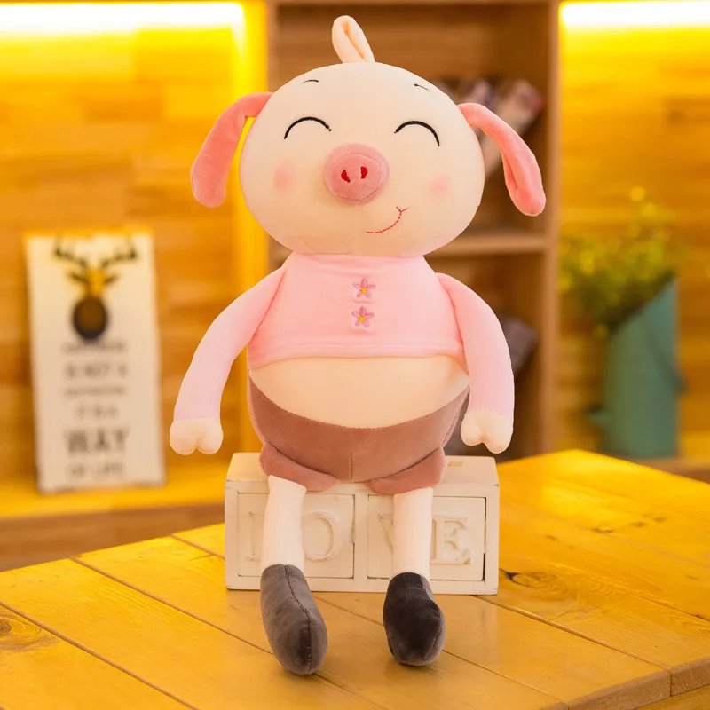 Kawaii Плюшевые свинки Животные 40 см 65 игрушки милый розовый поросенок ковыляет