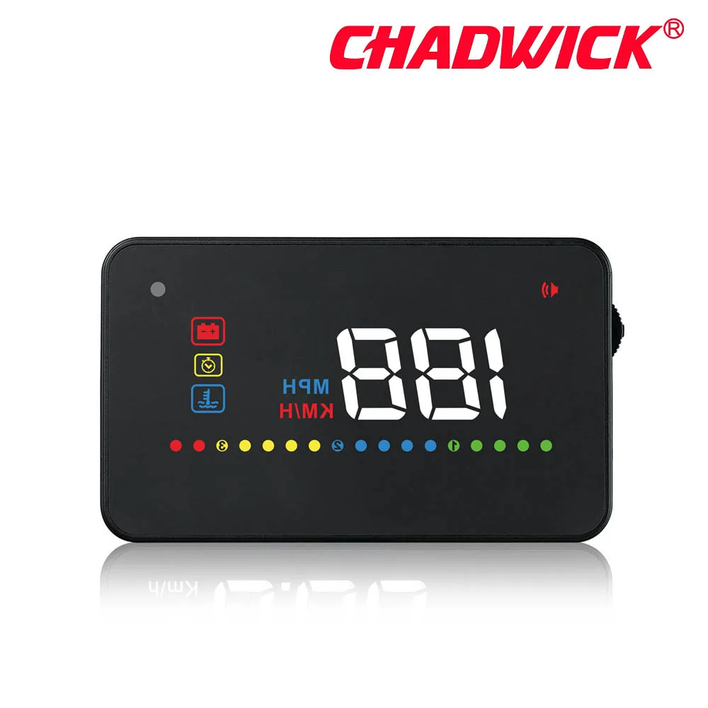 

New CHADWICK Car HUD Head Up Display Universal Auto Vehicle Speeding Warning MPH Head-Up Display Projector A200 OBD2 accessories