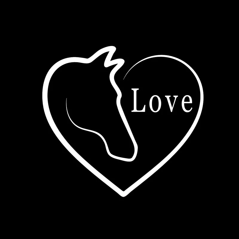 15 см * 14 любовь лошадь мода авто-Стайлинг Декор мотоцикл виниловая Автомобильная