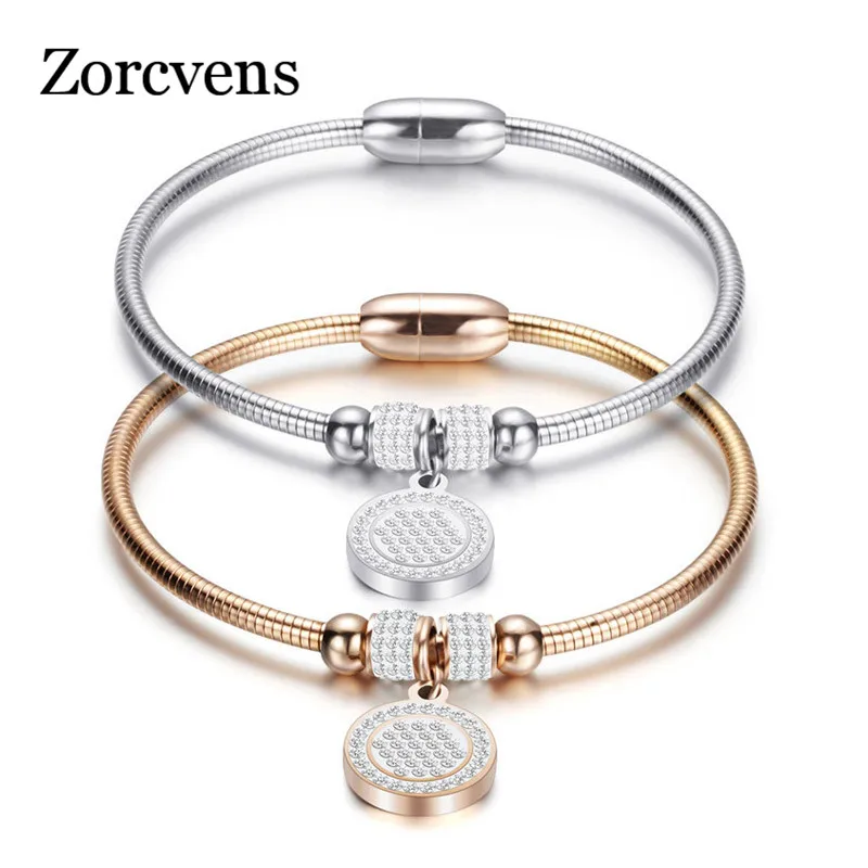 ZORCVENS новый высококачественный браслет монета магнит застежка змеиная цепочка 316L