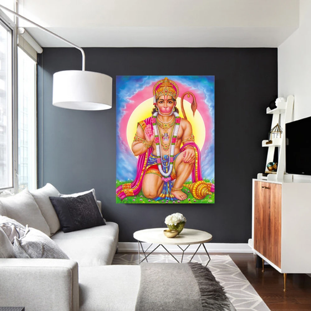 Hanuman настенные картины печать на холсте художественные рама. Lord принты Индийский