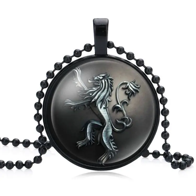 HBO's Game OF Thrones family wappens Ice wolf House кулон с символикой Таргариен ожерелье Дом Старк