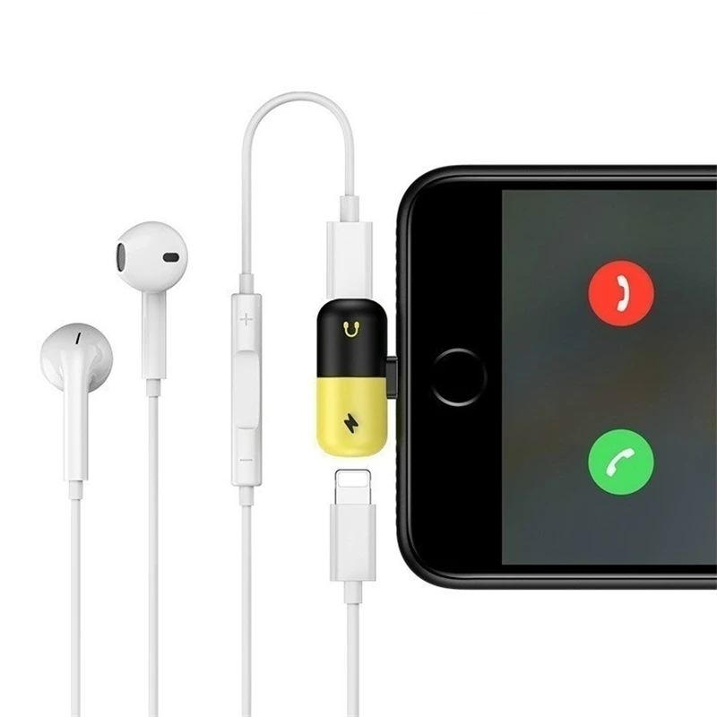 2 в 1 два порта адаптер для наушников Apple IPhone X XR XS Max 7 8 Plus зарядное устройство и