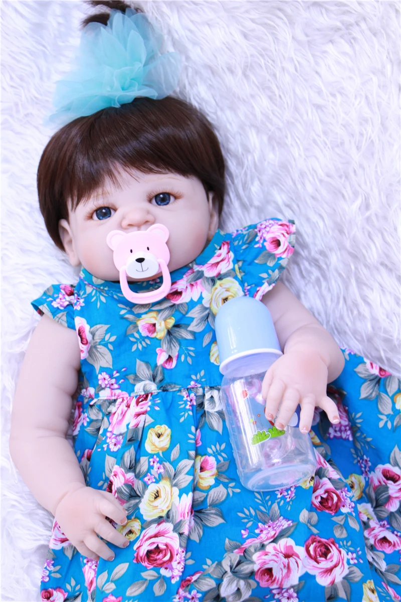 Bebes reborn 22 дюйма полностью силиконовые куклы baby doll игрушка в подарок пляжное