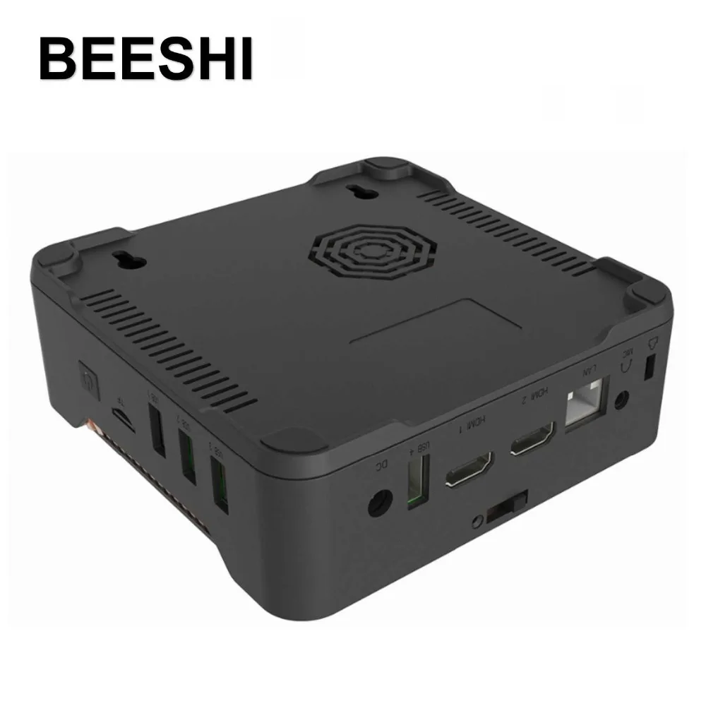 AK3V Мини ПК ТВ коробка Apollo J3455 HD Graphics 500 4 ГБ/6 ГБ + 64 расширяемый 2 5 дюймов HDD 4G 8G WiFi 1000