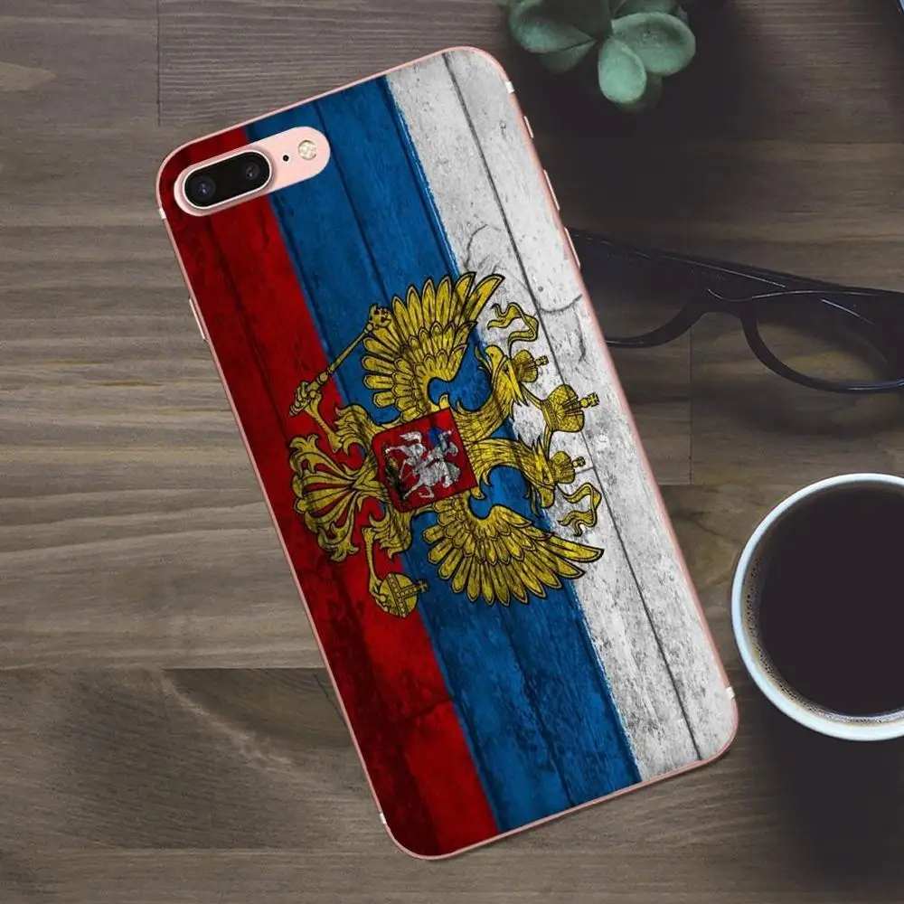 Флаг Российской Федерации для Huawei G8 Honor 5C 5X 6 6X 7 8 9 Y5II Mate P7 P8 P9 P10 P20 Lite Plus 2017 мягкий