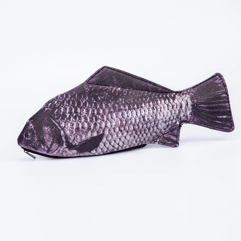 cute kawaii fish school pencil case creative carp diy pencilcase for kids boys girls pen bag phone storage box pouch supplies free global shipping