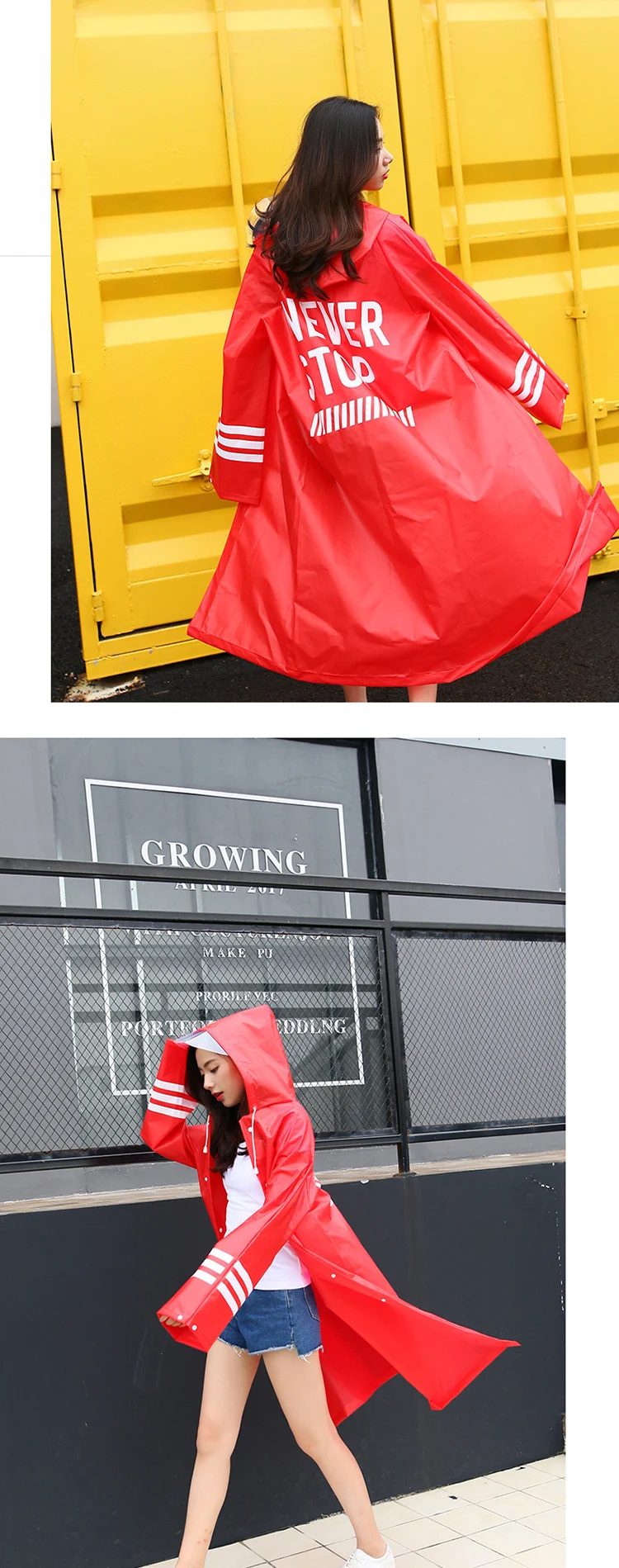 Long Rain Coat For Adult Cool Fashionable Black Walker Pattern Outdoor Men's Long Style Waterproof Poncho High Quality Rain Coat
