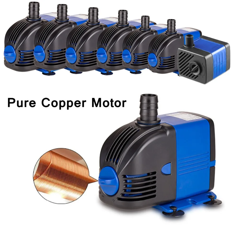 Водяной насос аквариум AC220-240V 50 Гц 3-60 Вт погружной Аквариум Powerhead Fountain Hydroponic US Plug