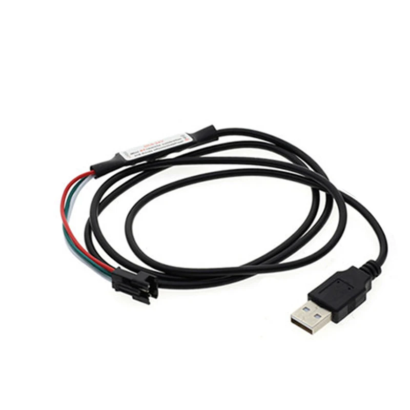 DC 5 В 1 м до 3 USB подключен полосы 5050 60leds/m WS2812B RGB 14Key RF контроллер ТВ