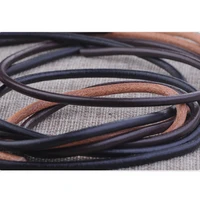 5m black cowhide leather cord for diy handmade craft accessories jewelry for beading necklace ethnic meterial wholesale