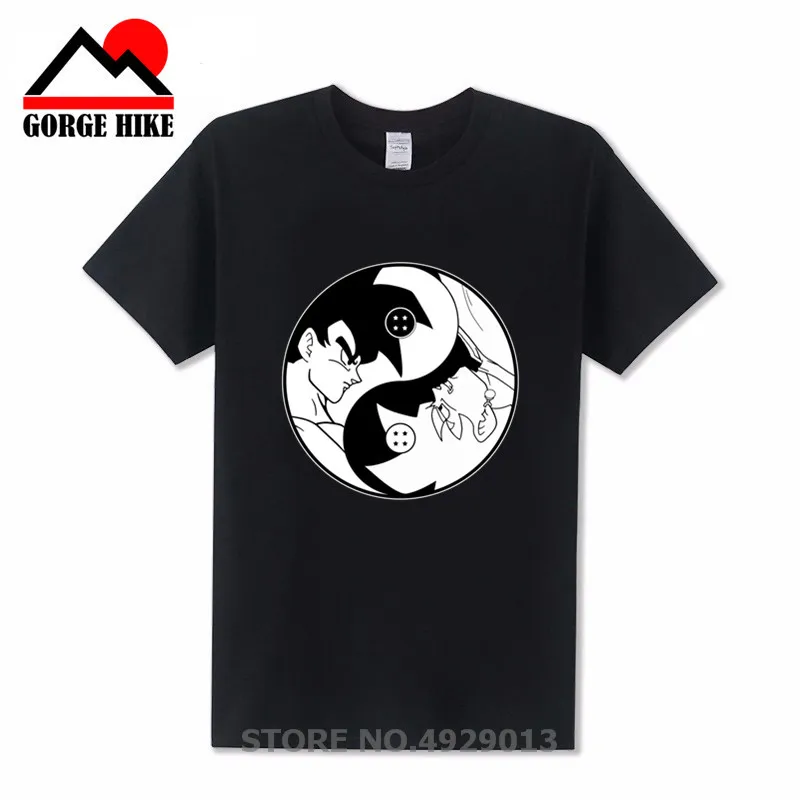 Футболка Dragon Ball Goku Tai Chi Yin Yang для мальчиков Harajuku DBZ футболка размера плюс с 3D