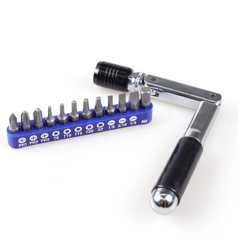 1 штука Cr V 8 &quotГибкая ручка отвертка 12 шт 1/4&quot шлицевые Phillips шестигранные