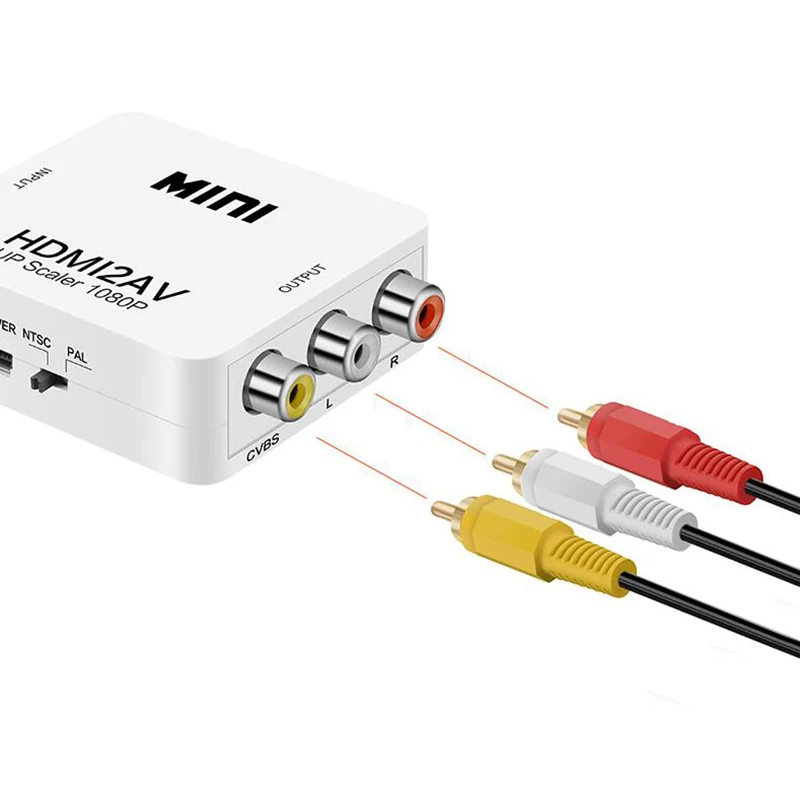 Baolyda HDMI К AV адаптер мини аудио видео конвертер HD 1080 P RCA HDMI2AV/CVBS L/R Поддержка NTSC PAL