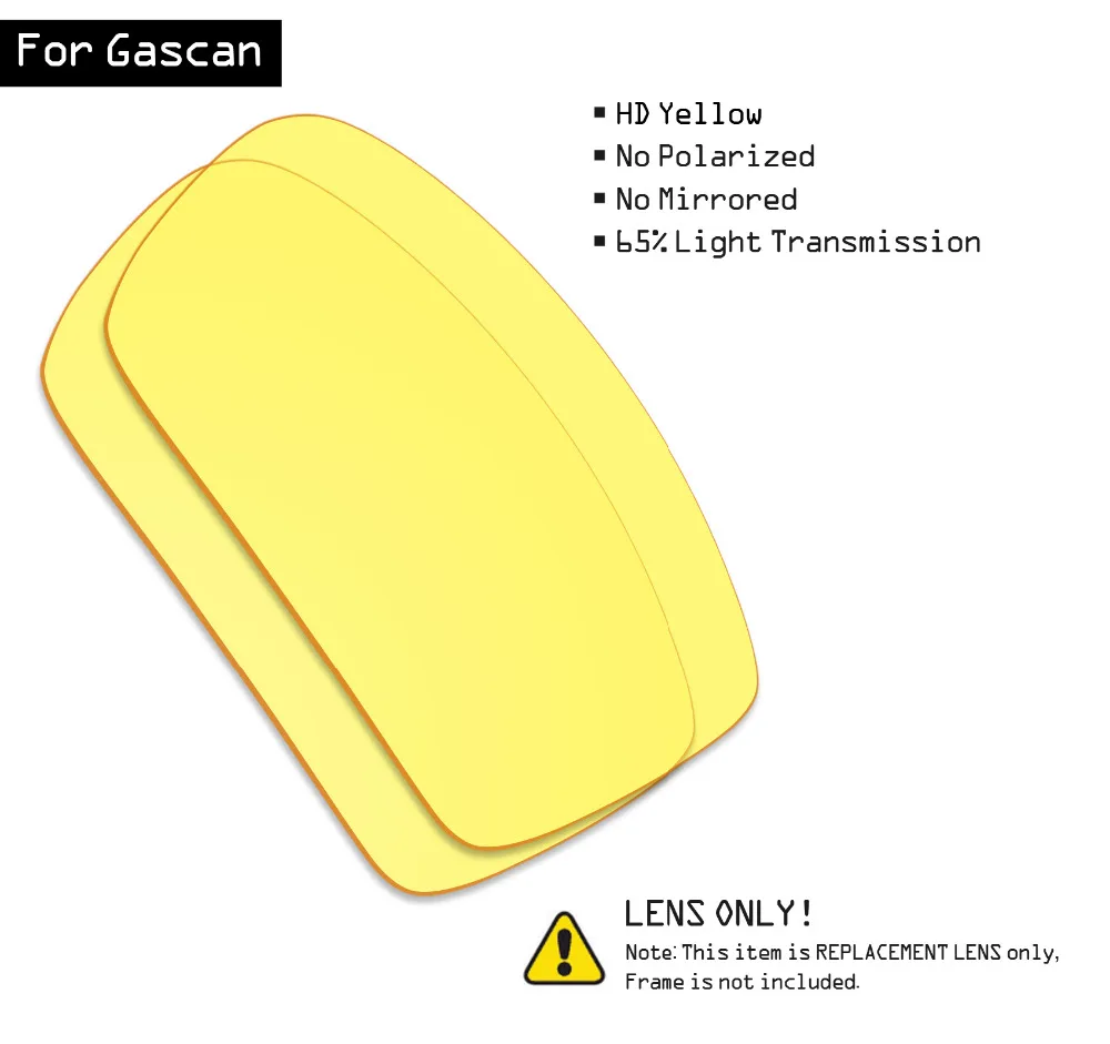 Сменные линзы для солнцезащитных очков SmartVLT Oakley Gascan HD желтые|Очки аксессуары| |