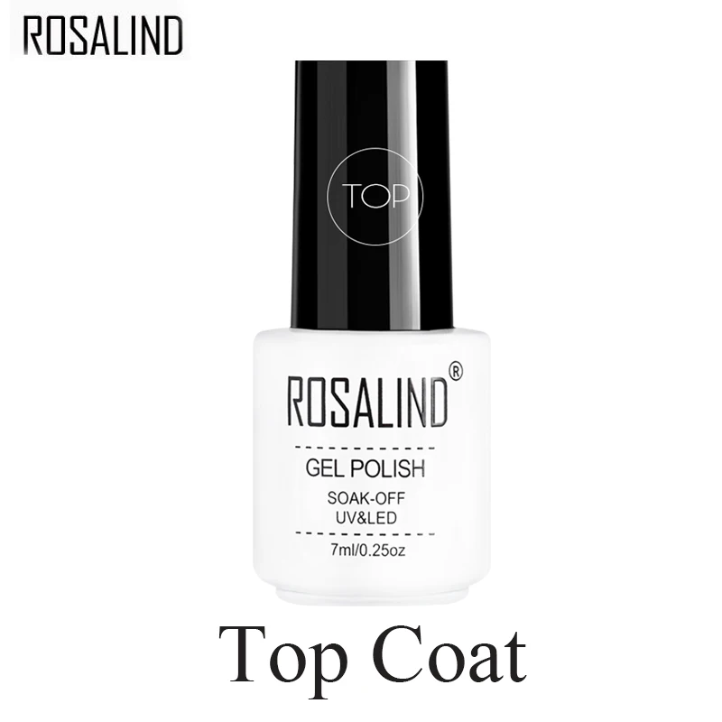 Rosalind 7 мл верхнее покрытие Базовое Гель лак для ногтей Блестящий герметик Набор