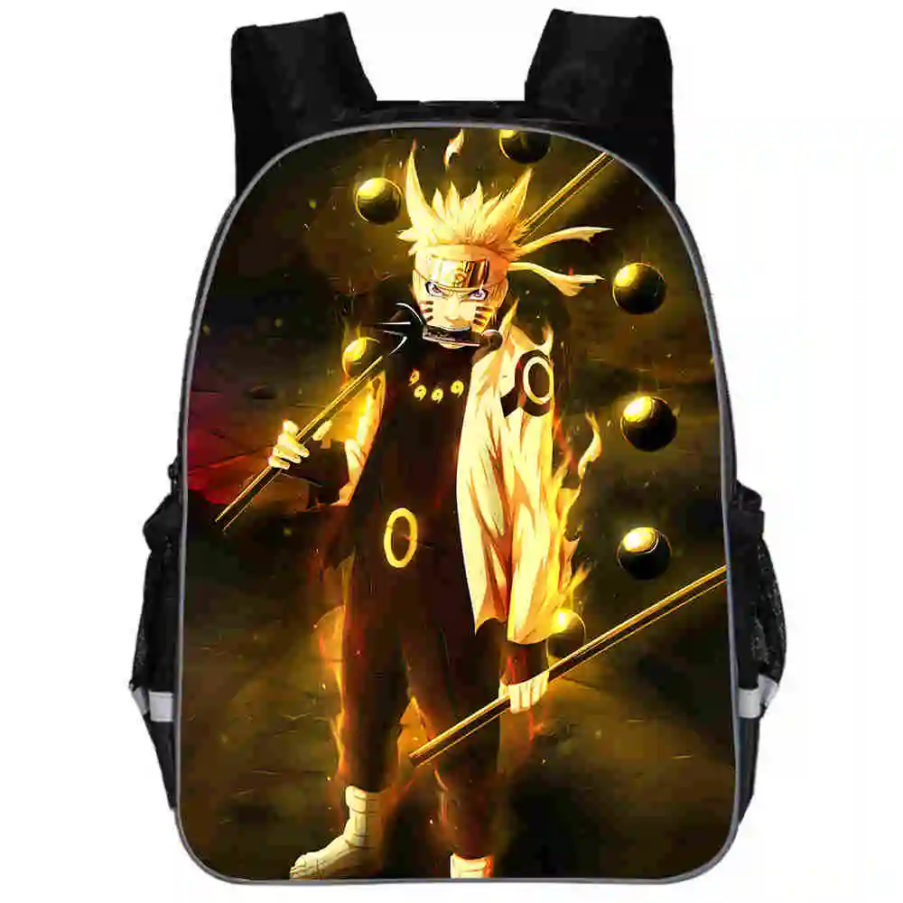 Наруто рюкзак Uchiha SASUKE uzumaki для подростков мальчиков девочек малышей животных детей школьные сумки для книг мужчин женщин Рок Mochila Bolsa - Цвет: S