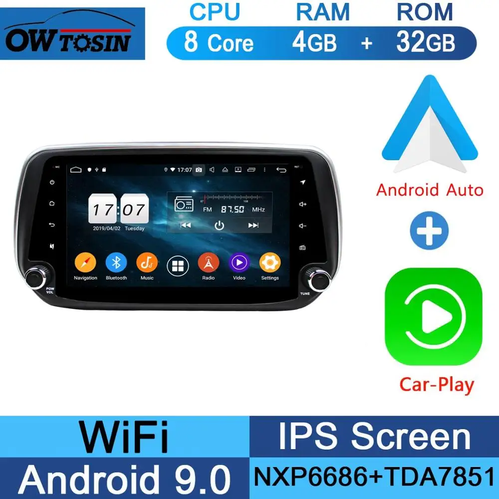 32G CarPlay Android " ips 8 ядерный 4 Гб+ 64 ГБ Android 9,0 автомобильный мультимедийный плеер для hyundai IX45 Santa FE XL gps Радио Стерео Parrot BT CarPlay - Цвет: 32G CarPlay Android