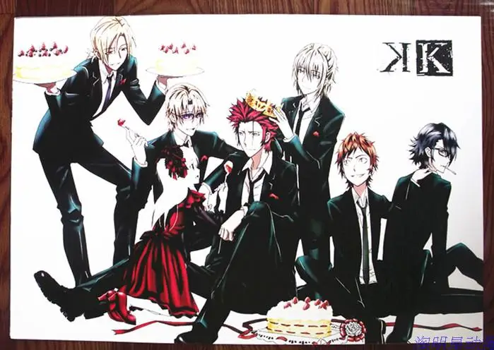 8 pcs K MISSING KINGS poster set anime Isana Yatogami NEKO Yukizome Kushina figures posters 42x29cm for walls free shipping | Игрушки и