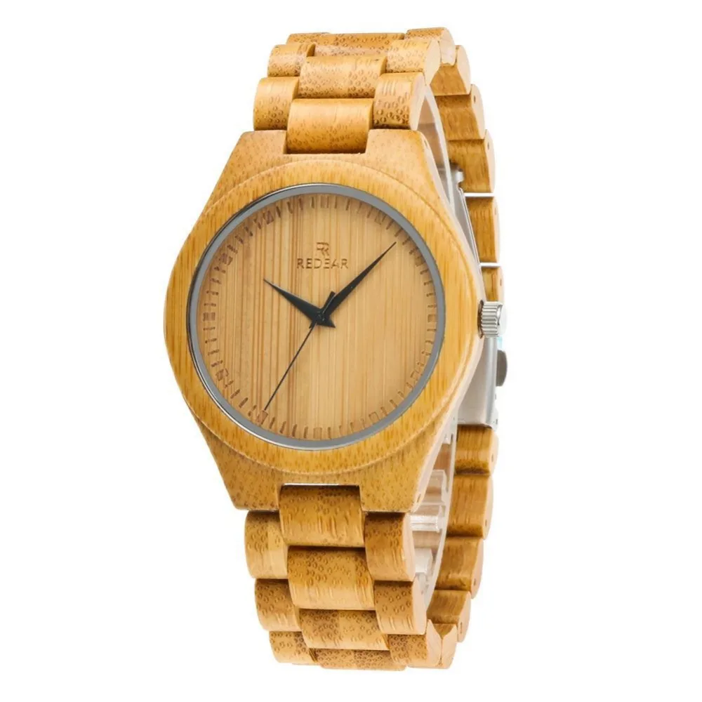 Высокая Класс Bamboo Для мужчин деревянные часы Мода творческий древесины