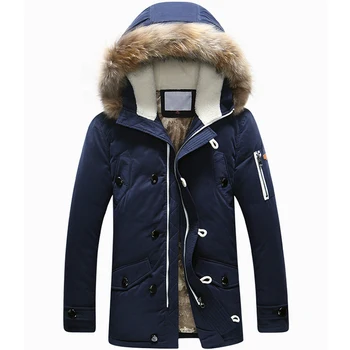 New brand winter jacket men 90% white duck down jacket hooded parkas mens down jacket thickening outerwear jackets coat